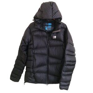 Like New Karrimor Men's Down Jacket/Parka Puffer Coat Black Hooded Size XXL